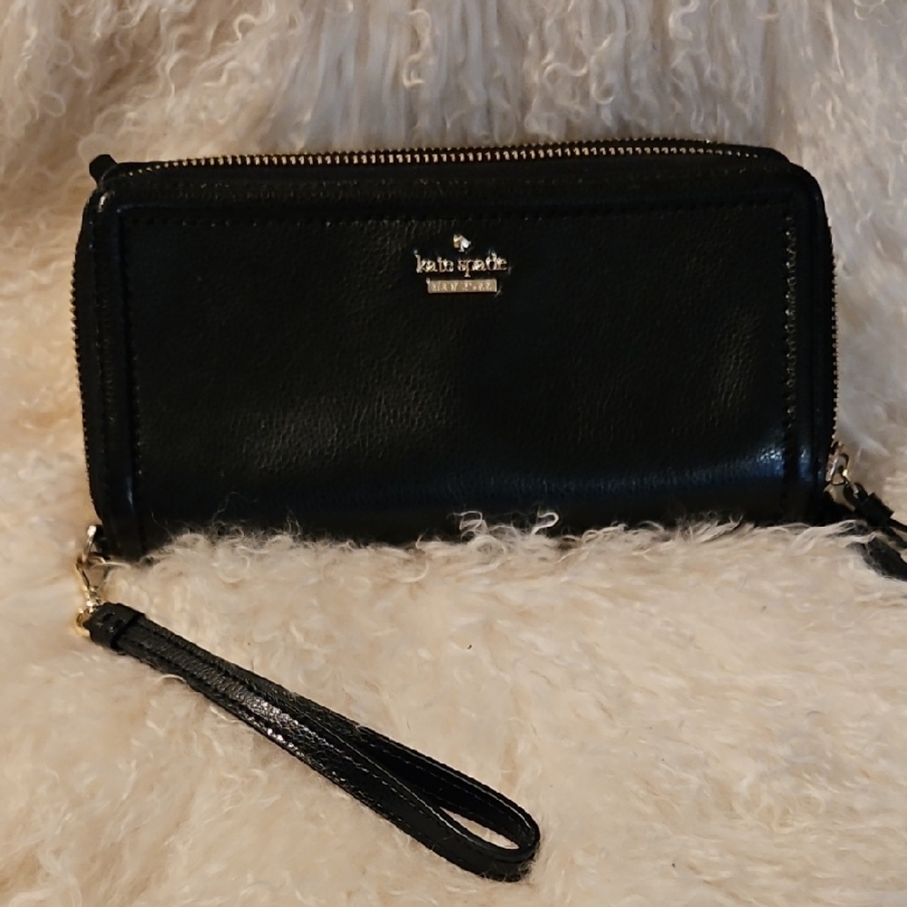 Kate Spade Black Patterson Drive Anita Wallet / Wristlet